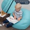 image:imageChildrens Factory Go2 Bean Bag Gray CF610245 26 Kids Reading Chair Toddler Playroom and Preschool Beanbag Flexible Seating Classroom Furniture GreyAqua