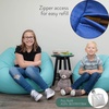 image:imageChildrens Factory Go2 Bean Bag Gray CF610245 26 Kids Reading Chair Toddler Playroom and Preschool Beanbag Flexible Seating Classroom Furniture GreyAqua