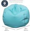 image:imageChildrens Factory Go2 Bean Bag Gray CF610245 26 Kids Reading Chair Toddler Playroom and Preschool Beanbag Flexible Seating Classroom Furniture GreyAqua