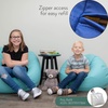image:imageChildrens Factory Go2 Bean Bag Gray CF610245 26 Kids Reading Chair Toddler Playroom and Preschool Beanbag Flexible Seating Classroom Furniture GreyAqua