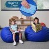 image:imageChildrens Factory Go2 Bean Bag Gray CF610245 26 Kids Reading Chair Toddler Playroom and Preschool Beanbag Flexible Seating Classroom Furniture GreyBlue