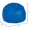 image:imageChildrens Factory Go2 Bean Bag Gray CF610245 26 Kids Reading Chair Toddler Playroom and Preschool Beanbag Flexible Seating Classroom Furniture GreyBlue