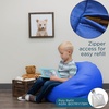 image:imageChildrens Factory Go2 Bean Bag Gray CF610245 26 Kids Reading Chair Toddler Playroom and Preschool Beanbag Flexible Seating Classroom Furniture GreyBlue