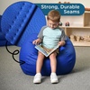 image:imageChildrens Factory Go2 Bean Bag Gray CF610245 26 Kids Reading Chair Toddler Playroom and Preschool Beanbag Flexible Seating Classroom Furniture GreyBlue