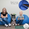 image:imageChildrens Factory Go2 Bean Bag Gray CF610245 26 Kids Reading Chair Toddler Playroom and Preschool Beanbag Flexible Seating Classroom Furniture GreyDeep Water
