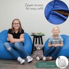image:imageChildrens Factory Go2 Bean Bag Gray CF610245 26 Kids Reading Chair Toddler Playroom and Preschool Beanbag Flexible Seating Classroom Furniture GreyDeep Water