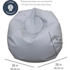 image:imageChildrens Factory Go2 Bean Bag Gray CF610245 26 Kids Reading Chair Toddler Playroom and Preschool Beanbag Flexible Seating Classroom Furniture GreyGrey