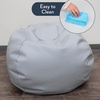 image:imageChildrens Factory Go2 Bean Bag Gray CF610245 26 Kids Reading Chair Toddler Playroom and Preschool Beanbag Flexible Seating Classroom Furniture GreyGrey