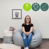 image:imageChildrens Factory Go2 Bean Bag Gray CF610245 26 Kids Reading Chair Toddler Playroom and Preschool Beanbag Flexible Seating Classroom Furniture GreyGrey