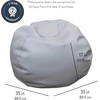 image:imageChildrens Factory Go2 Bean Bag Gray CF610245 26 Kids Reading Chair Toddler Playroom and Preschool Beanbag Flexible Seating Classroom Furniture GreyGrey