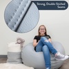image:imageChildrens Factory Go2 Bean Bag Gray CF610245 26 Kids Reading Chair Toddler Playroom and Preschool Beanbag Flexible Seating Classroom Furniture GreyGrey