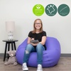 image:imageChildrens Factory Go2 Bean Bag Gray CF610245 26 Kids Reading Chair Toddler Playroom and Preschool Beanbag Flexible Seating Classroom Furniture GreyPurple