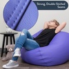 image:imageChildrens Factory Go2 Bean Bag Gray CF610245 26 Kids Reading Chair Toddler Playroom and Preschool Beanbag Flexible Seating Classroom Furniture GreyPurple