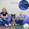 image:imageChildrens Factory Go2 Bean Bag Gray CF610245 26 Kids Reading Chair Toddler Playroom and Preschool Beanbag Flexible Seating Classroom Furniture GreyPurple