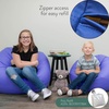 image:imageChildrens Factory Go2 Bean Bag Gray CF610245 26 Kids Reading Chair Toddler Playroom and Preschool Beanbag Flexible Seating Classroom Furniture GreyPurple