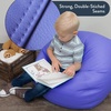image:imageChildrens Factory Go2 Bean Bag Gray CF610245 26 Kids Reading Chair Toddler Playroom and Preschool Beanbag Flexible Seating Classroom Furniture GreyPurple