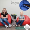 image:imageChildrens Factory Go2 Bean Bag Gray CF610245 26 Kids Reading Chair Toddler Playroom and Preschool Beanbag Flexible Seating Classroom Furniture GreyRed