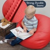 image:imageChildrens Factory Go2 Bean Bag Gray CF610245 26 Kids Reading Chair Toddler Playroom and Preschool Beanbag Flexible Seating Classroom Furniture GreyRed
