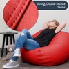 image:imageChildrens Factory Go2 Bean Bag Gray CF610245 26 Kids Reading Chair Toddler Playroom and Preschool Beanbag Flexible Seating Classroom Furniture GreyRed