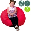 image:imageChildrens Factory Go2 Bean Bag Gray CF610245 26 Kids Reading Chair Toddler Playroom and Preschool Beanbag Flexible Seating Classroom Furniture GreyRed