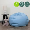 image:imageChildrens Factory Go2 Bean Bag Gray CF610245 26 Kids Reading Chair Toddler Playroom and Preschool Beanbag Flexible Seating Classroom Furniture GreySky Blue