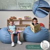 image:imageChildrens Factory Go2 Bean Bag Gray CF610245 26 Kids Reading Chair Toddler Playroom and Preschool Beanbag Flexible Seating Classroom Furniture GreySky Blue