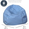 image:imageChildrens Factory Go2 Bean Bag Gray CF610245 26 Kids Reading Chair Toddler Playroom and Preschool Beanbag Flexible Seating Classroom Furniture GreySky Blue
