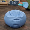 image:imageChildrens Factory Go2 Bean Bag Gray CF610245 26 Kids Reading Chair Toddler Playroom and Preschool Beanbag Flexible Seating Classroom Furniture GreySky Blue