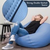 image:imageChildrens Factory Go2 Bean Bag Gray CF610245 26 Kids Reading Chair Toddler Playroom and Preschool Beanbag Flexible Seating Classroom Furniture GreySky Blue