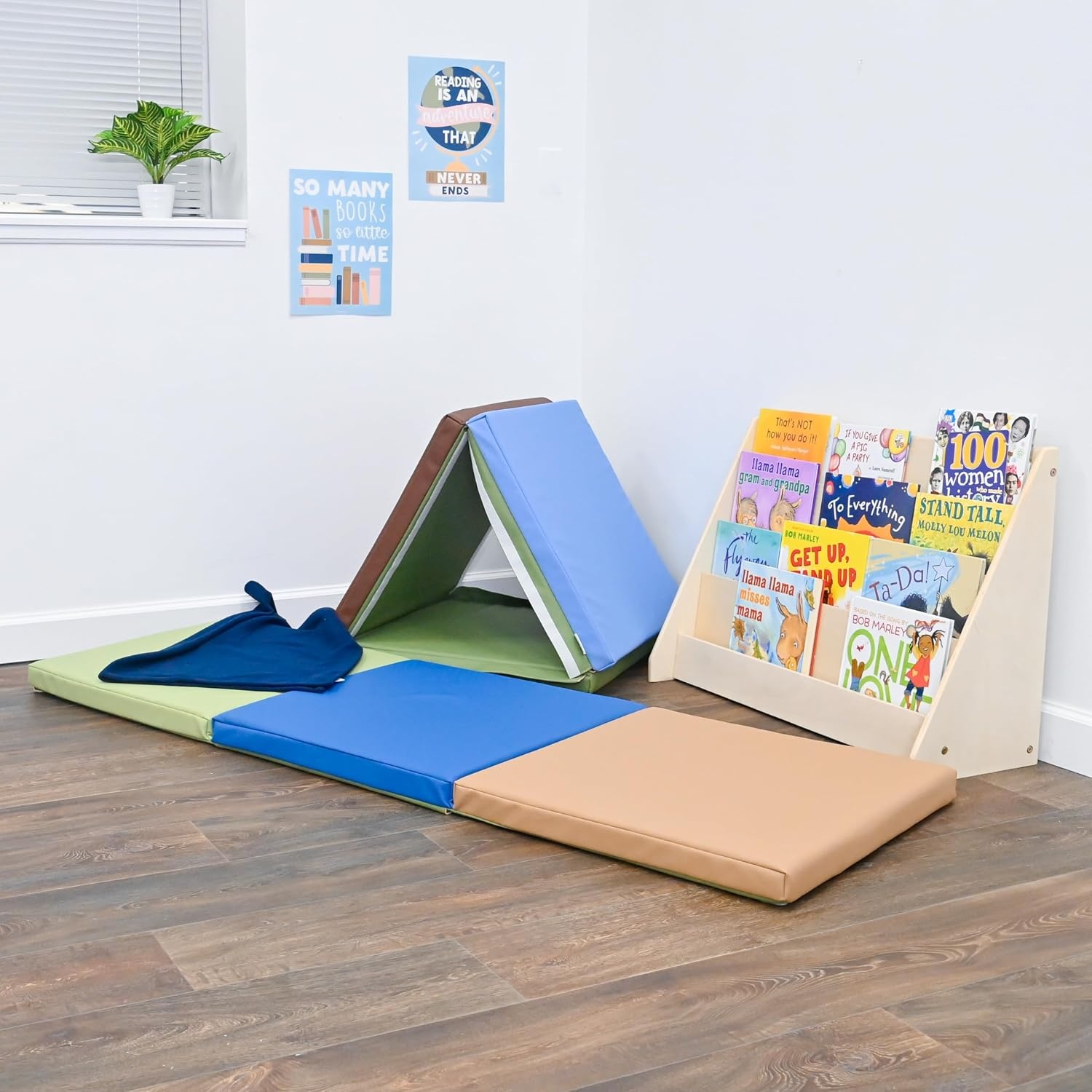 image:imageChildrens Factory Tent Box Mats Foldable Cushioned Floor Mat for Kids Daycare Floor Mat for Babies and Kids Soothing Elements Colorway Set of 2Woodland