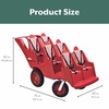 image:imageAngeles Bye Bye Buggy Daycare Stroller 4 Passenger Red  Easy to Fasten 5 Point Safety Harness and Parking Break 360 Pivoting PunctureProof Fat Tires Stroller Toddler6 Passenger Red with Stripes
