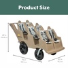 image:imageAngeles Bye Bye Buggy Daycare Stroller 4 Passenger Red  Easy to Fasten 5 Point Safety Harness and Parking Break 360 Pivoting PunctureProof Fat Tires Stroller Toddler6 Passenger Tan