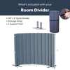 image:imageAngeles Room Divider Acoustic Room Divider Panel Blue 30 X 6  Noise Reducing Wall Divider Freestanding Privacy Screen for Classroom Rollup Storage and Partition Feet IncludedGrey