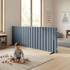 image:imageAngeles Room Divider Acoustic Room Divider Panel Blue 30 X 6  Noise Reducing Wall Divider Freestanding Privacy Screen for Classroom Rollup Storage and Partition Feet IncludedGrey