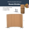 image:imageAngeles Room Divider Acoustic Room Divider Panel Blue 30 X 6  Noise Reducing Wall Divider Freestanding Privacy Screen for Classroom Rollup Storage and Partition Feet IncludedNatural Tan