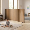image:imageAngeles Room Divider Acoustic Room Divider Panel Blue 30 X 6  Noise Reducing Wall Divider Freestanding Privacy Screen for Classroom Rollup Storage and Partition Feet IncludedNatural Tan