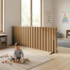 image:imageAngeles Room Divider Acoustic Room Divider Panel Blue 30 X 6  Noise Reducing Wall Divider Freestanding Privacy Screen for Classroom Rollup Storage and Partition Feet IncludedNatural Tan