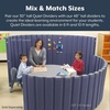 image:imageAngeles Room Divider Acoustic Room Divider Panel Blue 30 X 6  Noise Reducing Wall Divider Freestanding Privacy Screen for Classroom Rollup Storage and Partition Feet IncludedGrey
