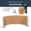 image:imageAngeles Room Divider Acoustic Room Divider Panel Blue 30 X 6  Noise Reducing Wall Divider Freestanding Privacy Screen for Classroom Rollup Storage and Partition Feet IncludedNatural Tan