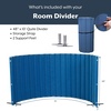 image:imageAngeles Room Divider Acoustic Room Divider Panel Blue 30 X 6  Noise Reducing Wall Divider Freestanding Privacy Screen for Classroom Rollup Storage and Partition Feet IncludedBlue