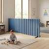 image:imageAngeles Room Divider Acoustic Room Divider Panel Blue 30 X 6  Noise Reducing Wall Divider Freestanding Privacy Screen for Classroom Rollup Storage and Partition Feet IncludedBlue