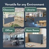 image:imageAngeles Room Divider Acoustic Room Divider Panel Blue 30 X 6  Noise Reducing Wall Divider Freestanding Privacy Screen for Classroom Rollup Storage and Partition Feet IncludedGrey