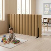 image:imageAngeles Room Divider Acoustic Room Divider Panel Blue 30 X 6  Noise Reducing Wall Divider Freestanding Privacy Screen for Classroom Rollup Storage and Partition Feet IncludedNatural Tan