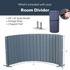 image:imageAngeles Room Divider Acoustic Room Divider Panel Blue 30 X 6  Noise Reducing Wall Divider Freestanding Privacy Screen for Classroom Rollup Storage and Partition Feet IncludedGrey