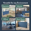 image:imageAngeles Room Divider Acoustic Room Divider Panel Blue 30 X 6  Noise Reducing Wall Divider Freestanding Privacy Screen for Classroom Rollup Storage and Partition Feet IncludedBlue
