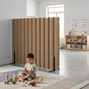 image:imageAngeles Room Divider Acoustic Room Divider Panel Blue 30 X 6  Noise Reducing Wall Divider Freestanding Privacy Screen for Classroom Rollup Storage and Partition Feet IncludedNatural Tan