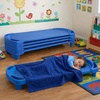 image:imageAngeles Sleeping Cot Daycare Essentials Ocean Blue Standard Set of 4  Fully Assembled Toddler Cot Breatheable SofTex Mesh amp Durable Steel Frame Stackable Cots for Preschools and DaycaresOcean Blue