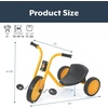 image:imageAngeles Toddler Bike with Airless Rubber Tires SilverRider 4 yrs and up  Big Wheel Toddler Tricycle with 55 Tall Seat amp Spokeless Tires RustResistant Kids Bike for Preschools and DaycareYellowblack
