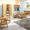 image:imageAngeles Value Line 10 Section Wall Locker 48 L x 19 H Kids Storage Organizer Floating Book Shelves for Wall for Classroom Playroom Nursery Montessori School Natural