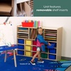image:imageAngeles Value Line MultiSection Storage 48 L x 36 H Kids Storage Organizer Playroom Essentials for Classroom Nursery Montessori School Natural